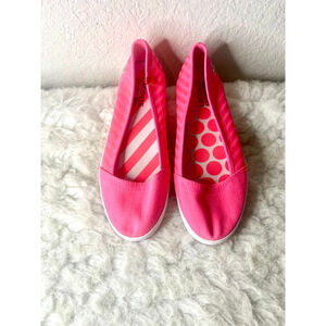 Lacoste Ziane Sports Slip On Pink Ballet Flats Women Size 6.5